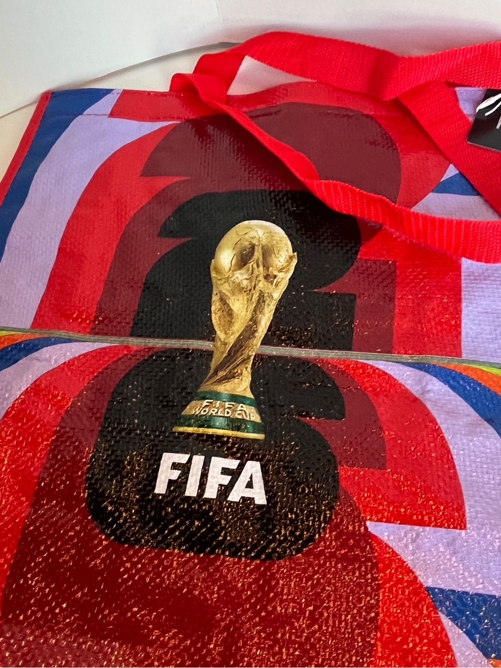 Red FIFA World Cup 2026 Graphic Tote Bag